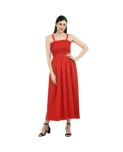 Womens Crepe Solid  Maxi Dress With Shrug